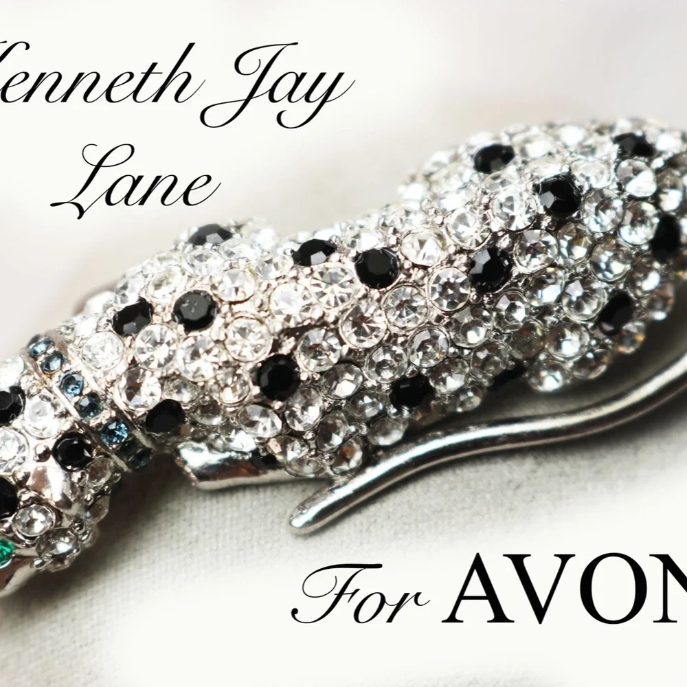 ⚜️🐆 KENNETH JAY LANE CRYSTAL LEOPARD BROOCH 🐆✨